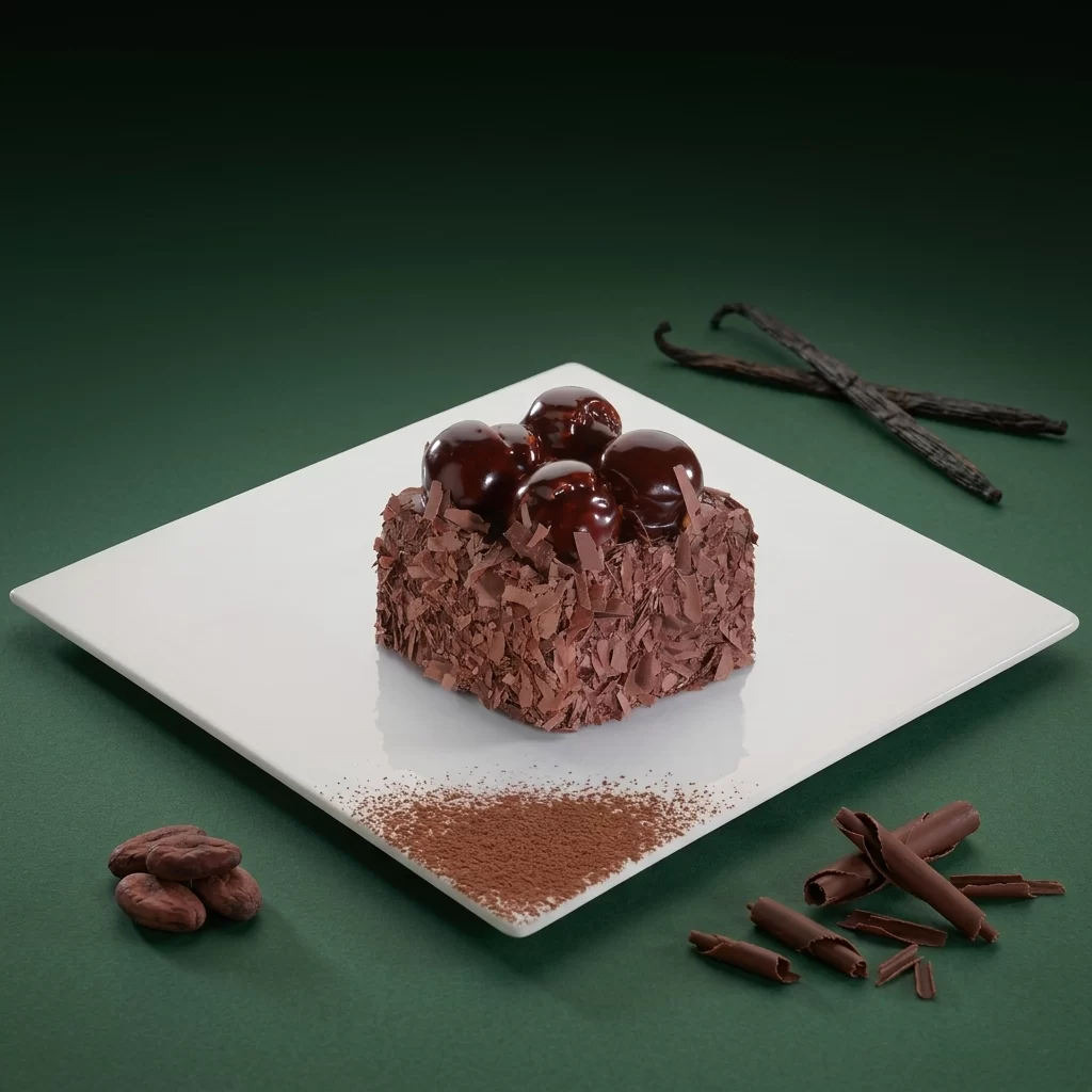 Siyah Profiterollü Mono Pasta görseli 2